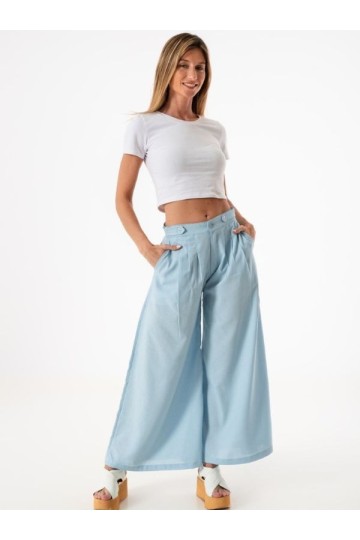 Pantalon palazo de lino para mujer por mayor | fabricante directo