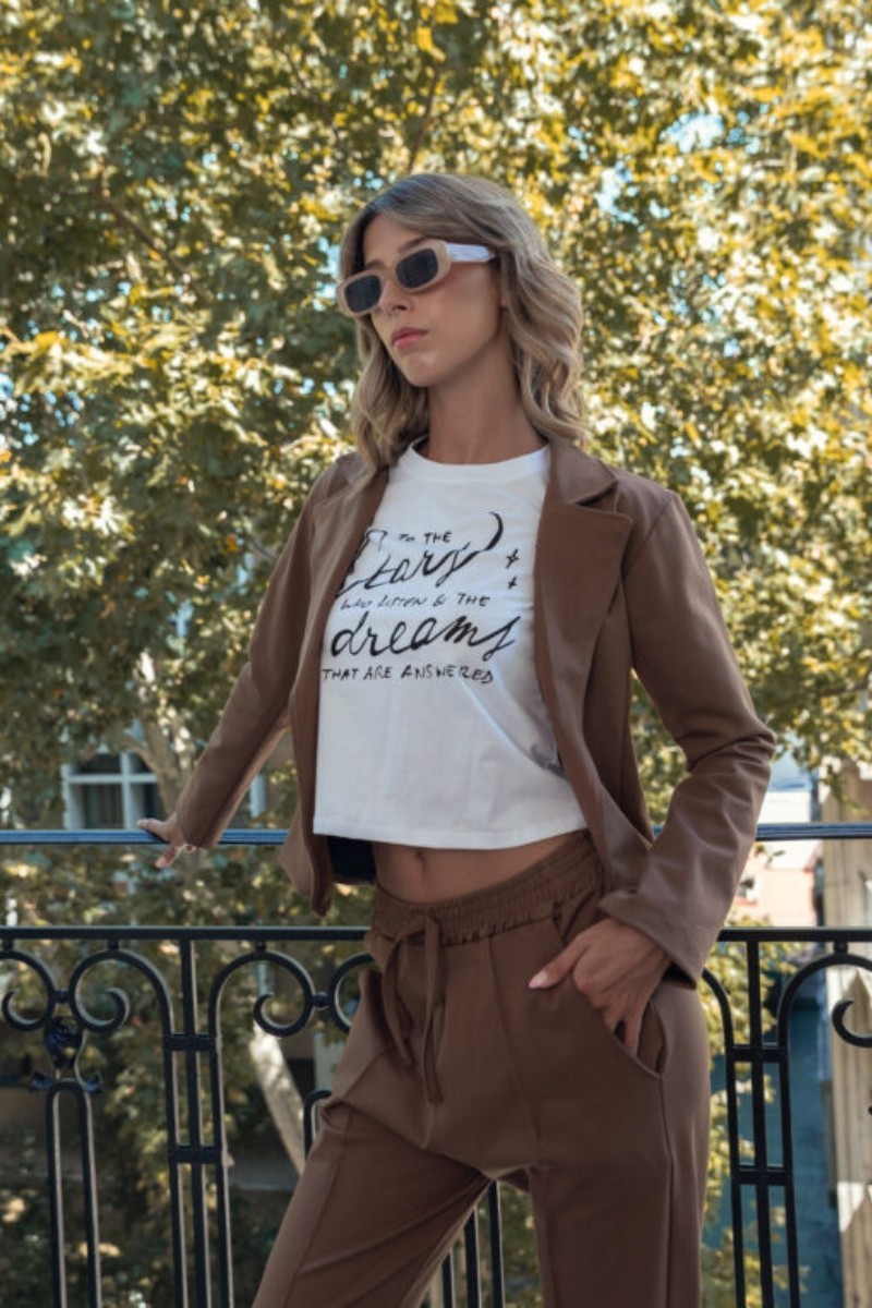 Saco punto roma con solapa Hey! mujer | venta mayorista y minorista