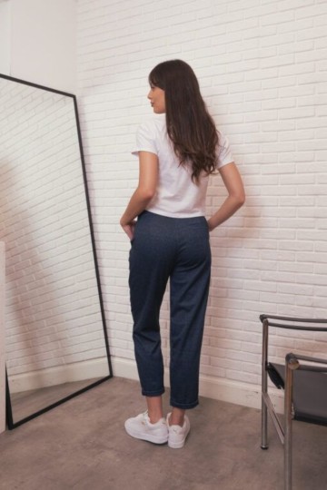 Pantalon mom pinzado punto roma Hey! venta mayorista y minorista