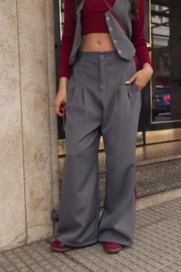 Pantalon Hey! palazo sastrero combinado | somos fabricantes directos