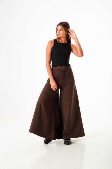 Maxi wide leg gabardina para mujer a precio mayorista | hacemos envío