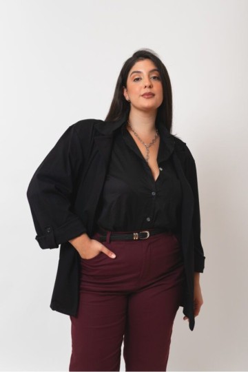 Saco oversize punto roma