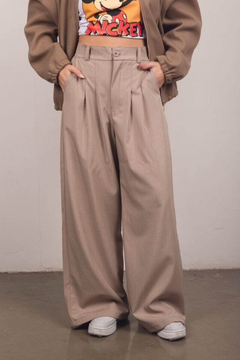 Pantalon maxi palazo sastrero rayado por mayor | Fabricante directo