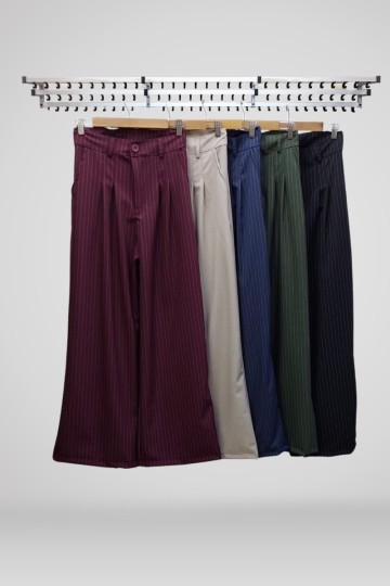 Pantalon maxi palazo sastrero rayado por mayor | Fabricante directo