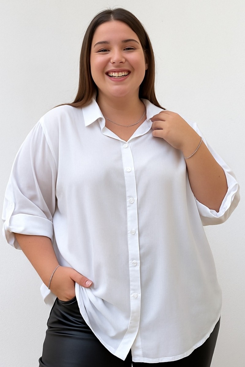 Camisa lino curvy