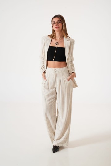 Conjunto lino rayado art.90351-KS242