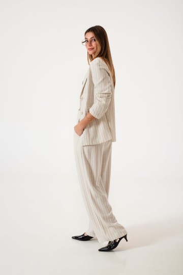 Conjunto lino rayado art.90351-KS242