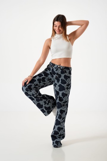 art. LY086-2 Jean rigido boradado