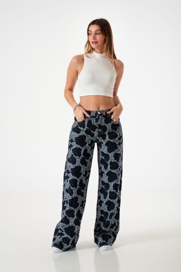 art. LY086-2 Jean rigido boradado