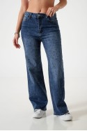art. A25R09 Jean wide leg elastizado con strass