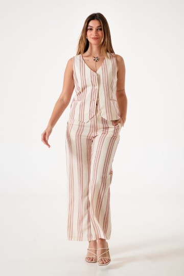 Palazo lino sastrero rayado art. 90528