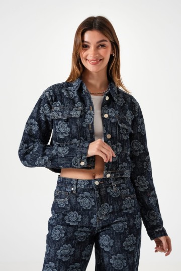 Campera boradada rosas art. LY-00591