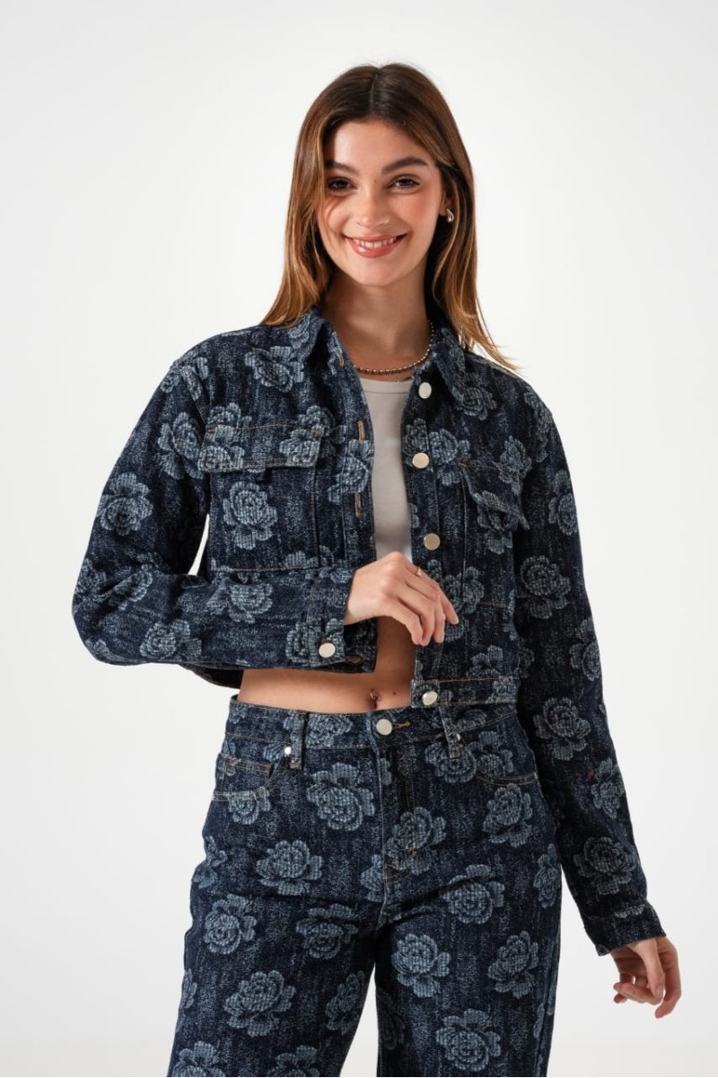 Campera boradada rosas art. LY-00591