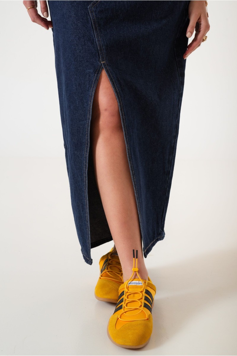 CP910 Maxi falda jean rigido