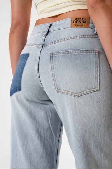 AL-4 Jean rigido con parches