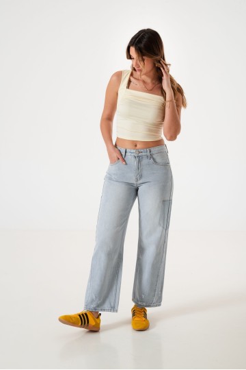 AL-4 Jean rigido con parches