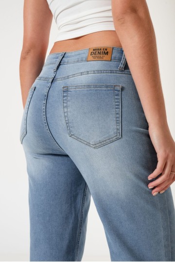 LYFJ911 Jean wide leg elastizado