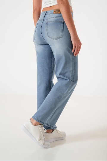LYFJ911 Jean wide leg elastizado
