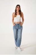 LYFJ911 Jean wide leg elastizado