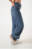 LY-015 Jean wide leg rigido bordado