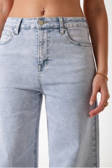 LYFJ681 Jean wide leg elastizado