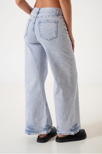 LYFJ681 Jean wide leg elastizado
