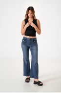 LYFJ676 Jean wide leg elastizado