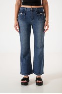 LYFJ676 Jean wide leg elastizado