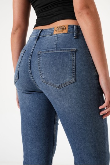 LYFJ667 Jean wide leg elastizado