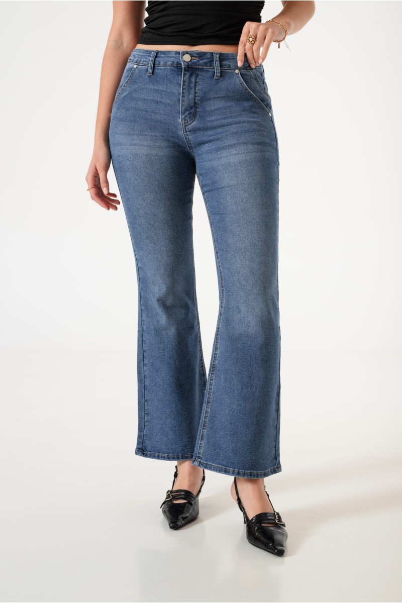 LYFJ667 Jean wide leg elastizado