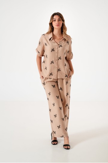 Q006 Conjunto lino bordado