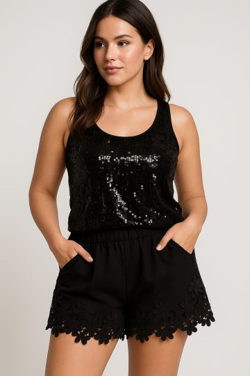 Short importado broderie