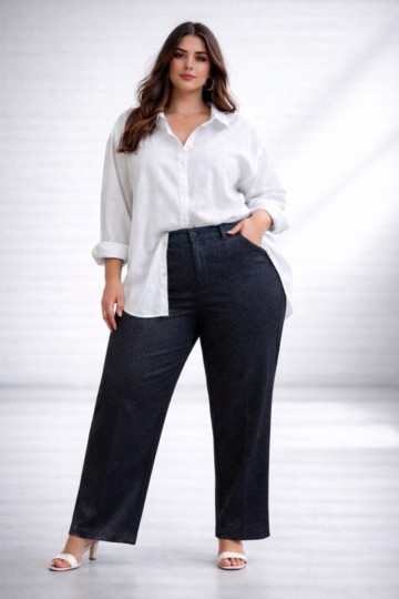 Palazo punto roma con brillo curvy