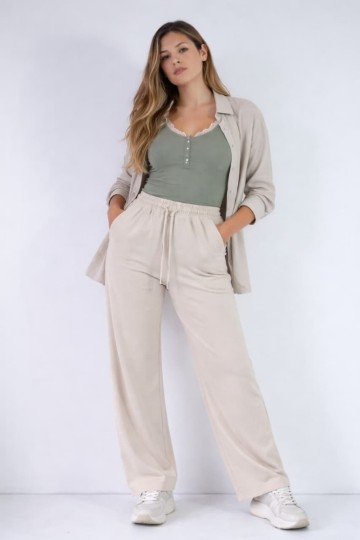 Palazo friza importado con elastano